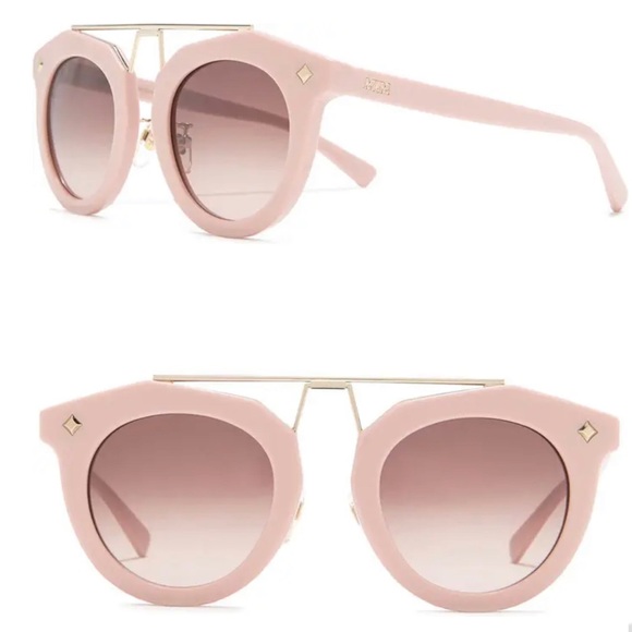 MCM MAUVE/PINK ACETATE/METAL ROUND SHADES NWT main image 4
